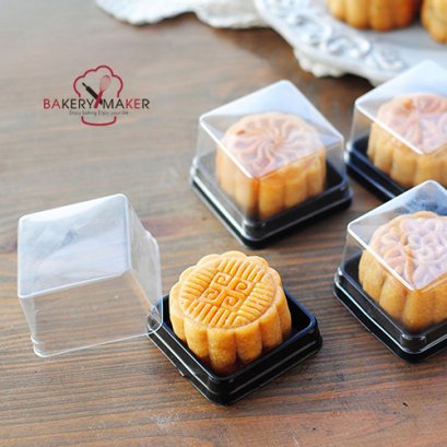 กล่องโดม สี่เหลี่ยม ฐานสีดำ 4 ขนาด
